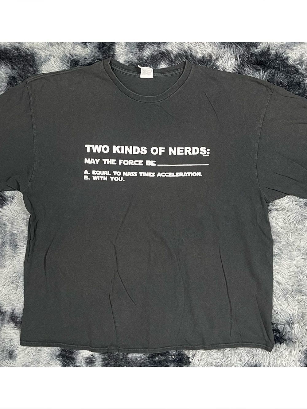 Vintage Delta "Two Kinds Of Nerds.." Black T-Shirt